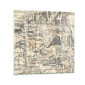 Glass picture - Waiting to Be Decoded - 30x30 cm