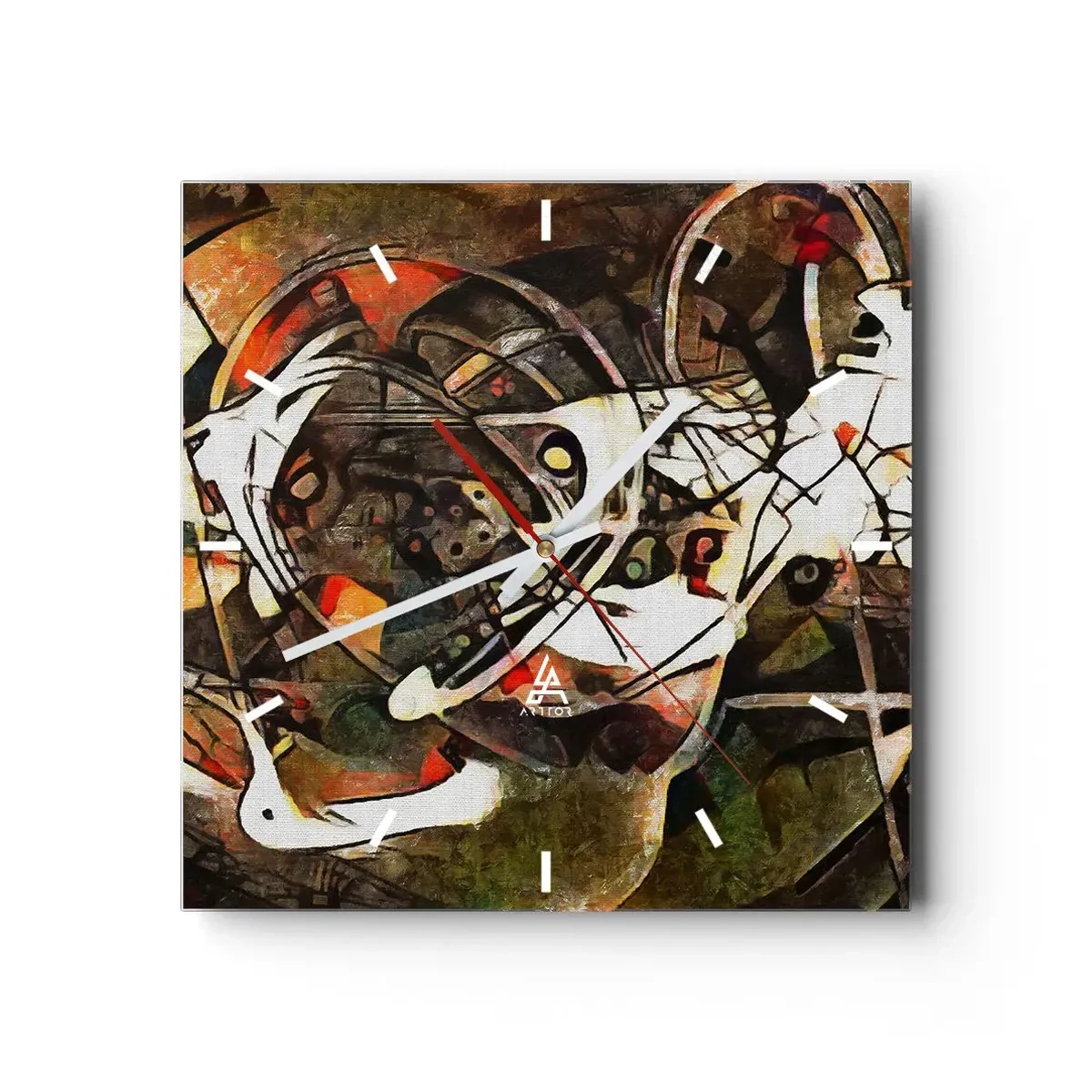 Wall clock - Clock on glass - Can You Hear Movement? - 40x40 cm