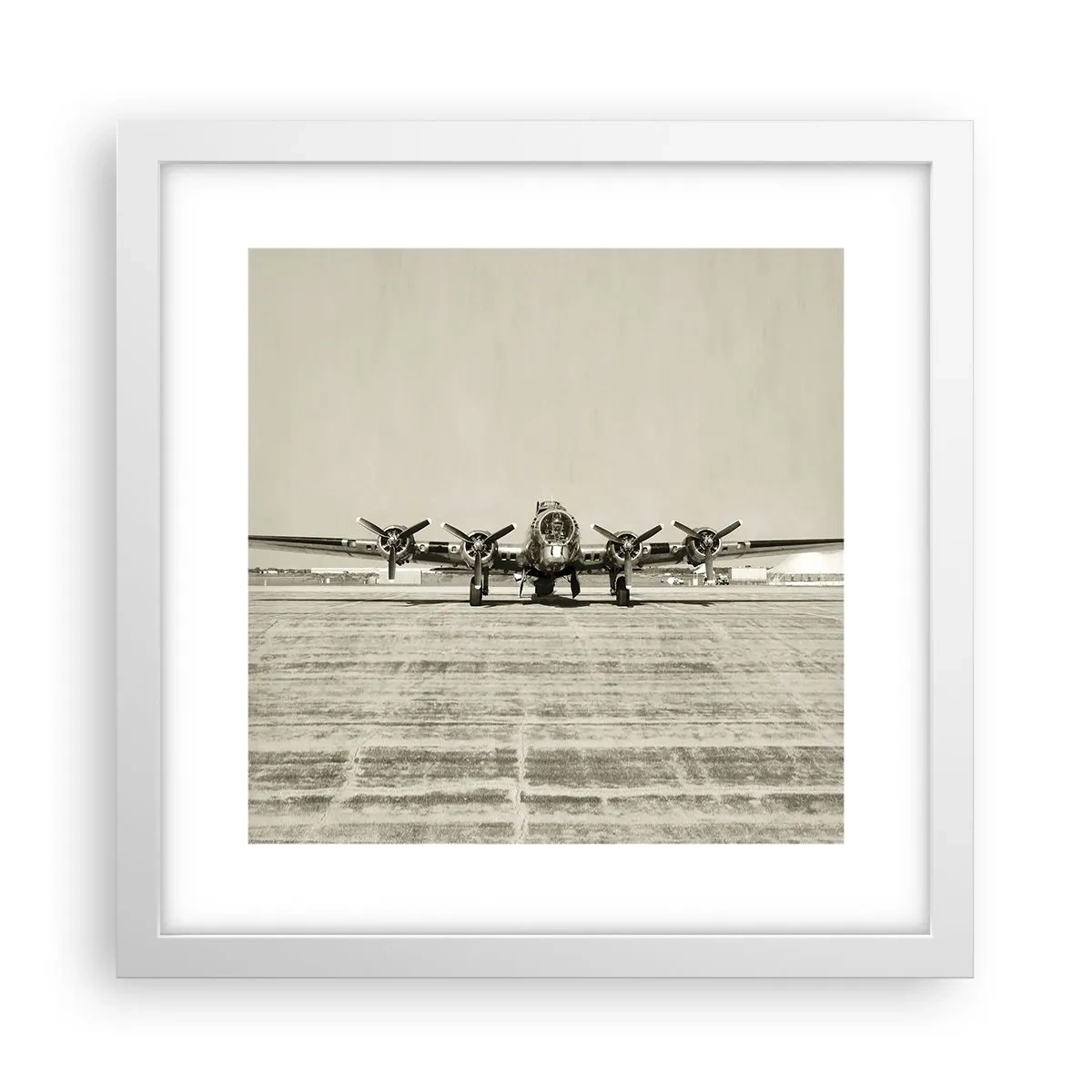 Poster in white frmae - Ready as Always - 30x30 cm