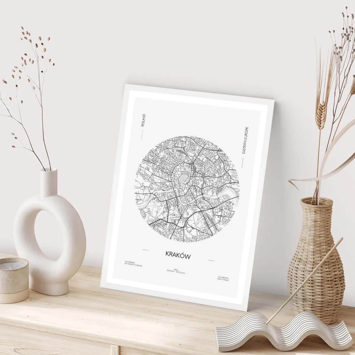 Poster in white frmae - Anatomy of Crocow - 30x40 cm