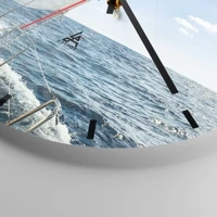 Clock face with lines