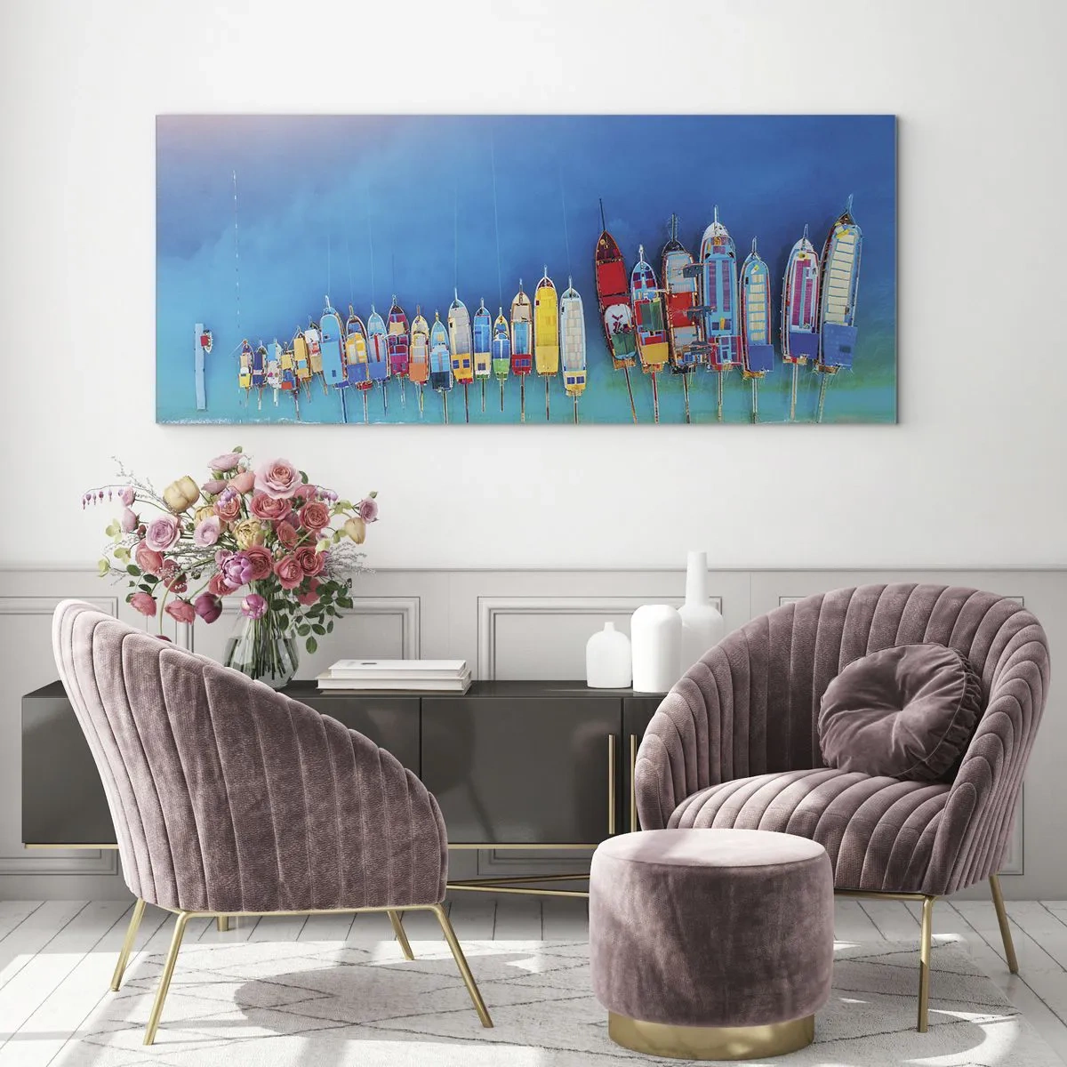 Glass picture - From Bird's Eye View - 90x30 cm