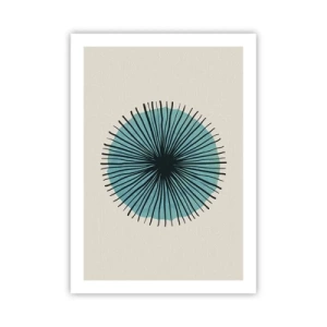 Poster - Rays on Blue - 50x70 cm