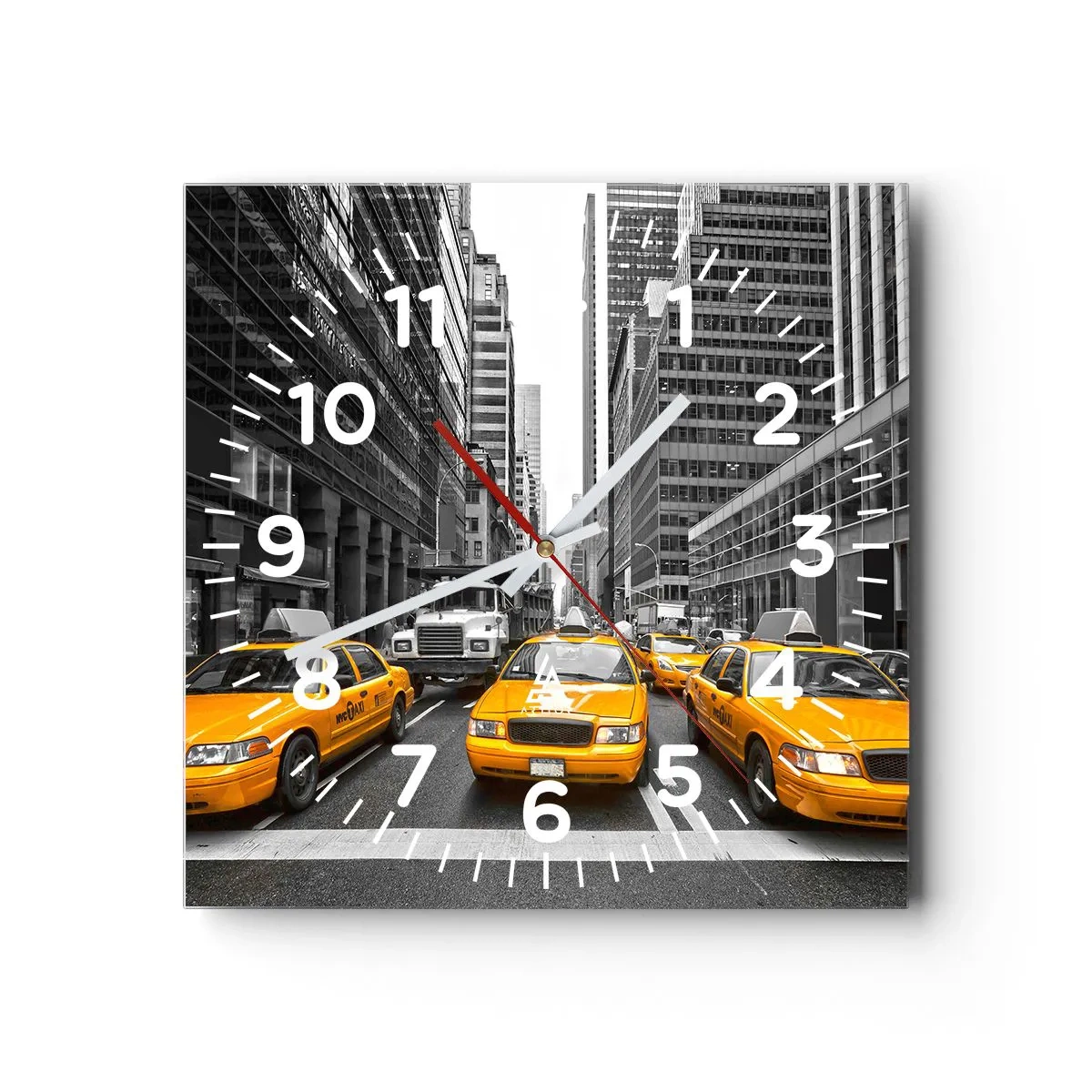 Wall clock - Clock on glass - We Paint the City - 40x40 cm