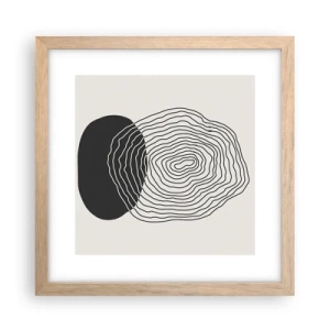 Poster in light oak frame - Durability and Vibration - 30x30 cm