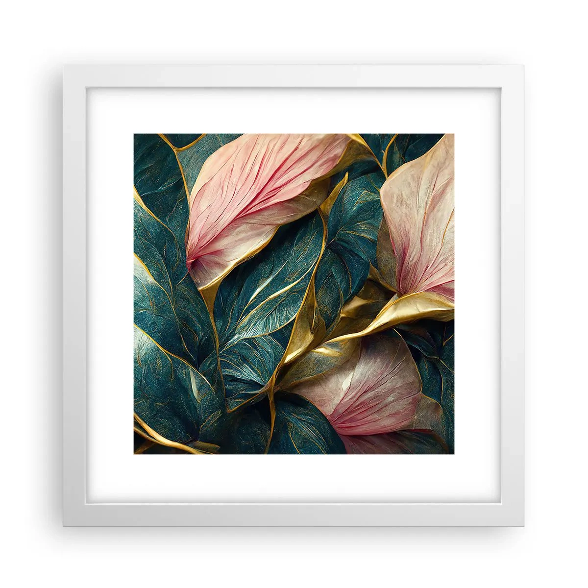 Poster in white frmae - Natural Elegance and Style - 30x30 cm