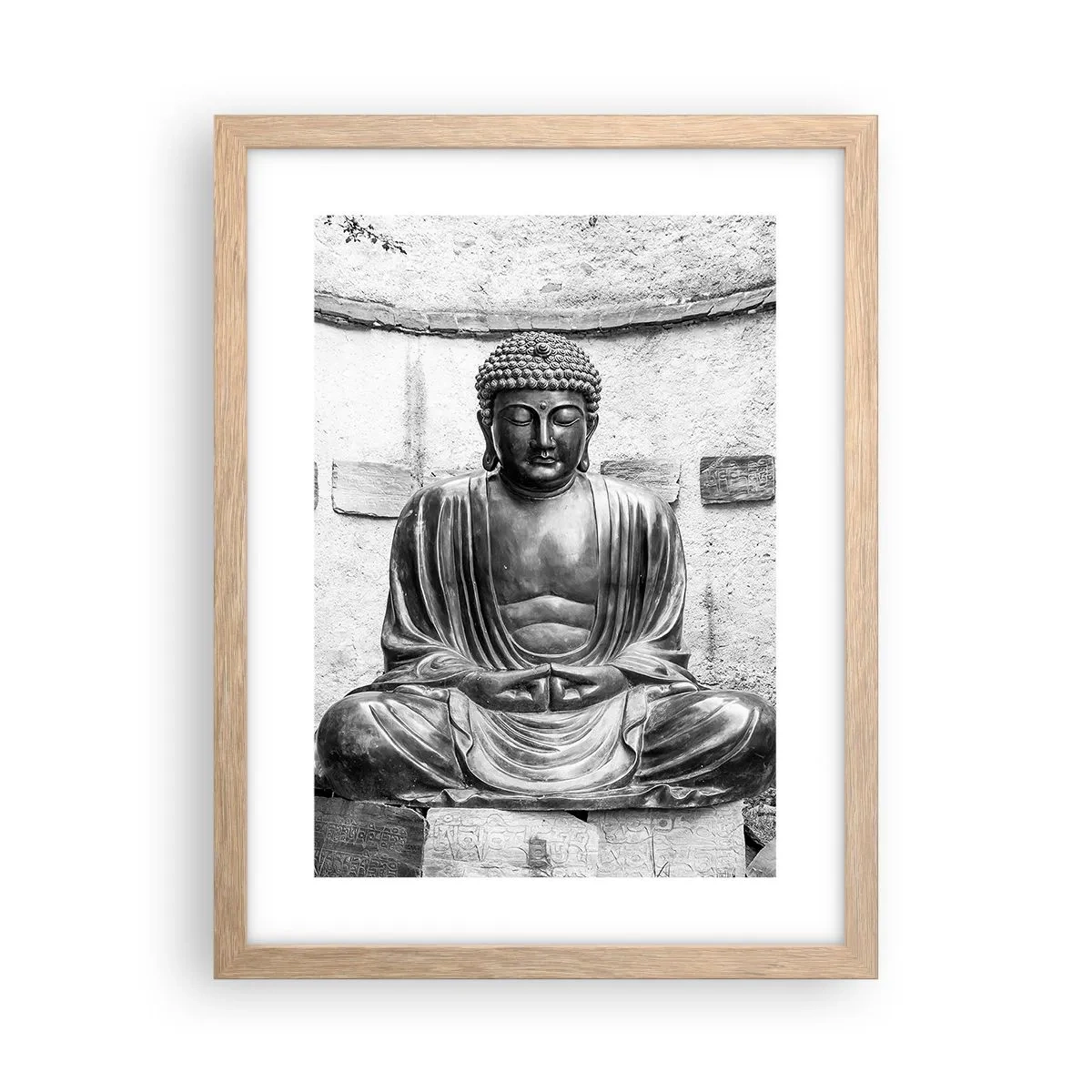 Poster in light oak frame - At the Source of Peace - 30x40 cm