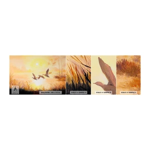 Photo Wallpaper Sample Self-Adhesive Deluxe Sticker - Beginning of a Distant Journey - Nature, Wild duck, Landscape - 100x30 cm