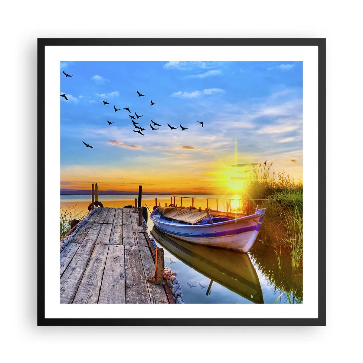 Poster in black frame - Goodbye, See You tomorrow - 60x60 cm