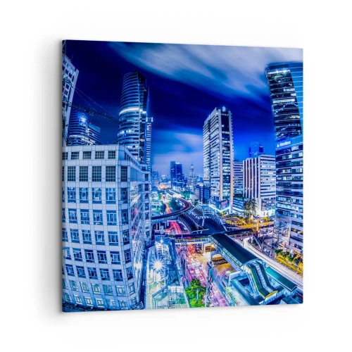 Canvas picture - Rhythms of a City by Night - 50x50 cm