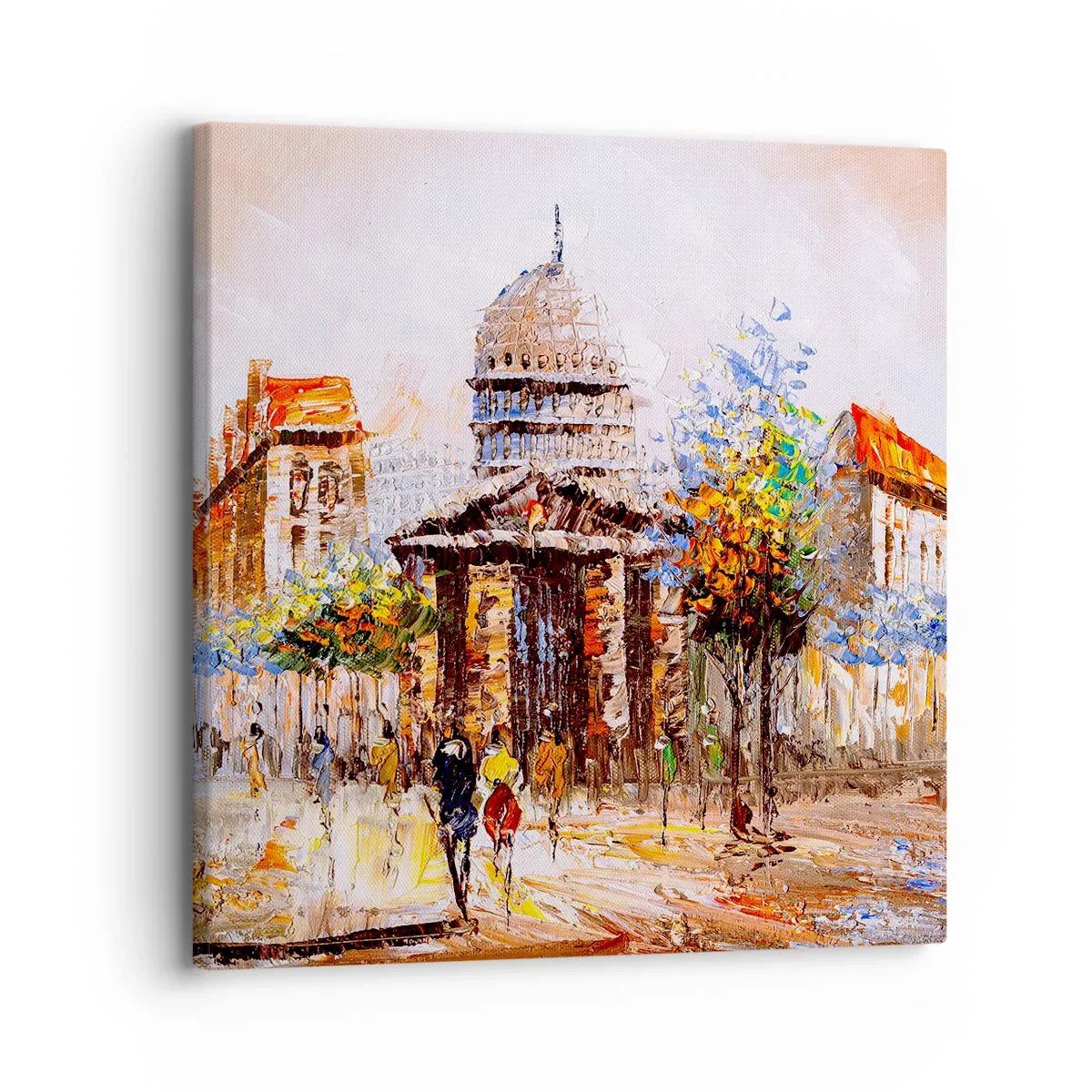 Canvas picture - Parisian Walk - 30x30 cm