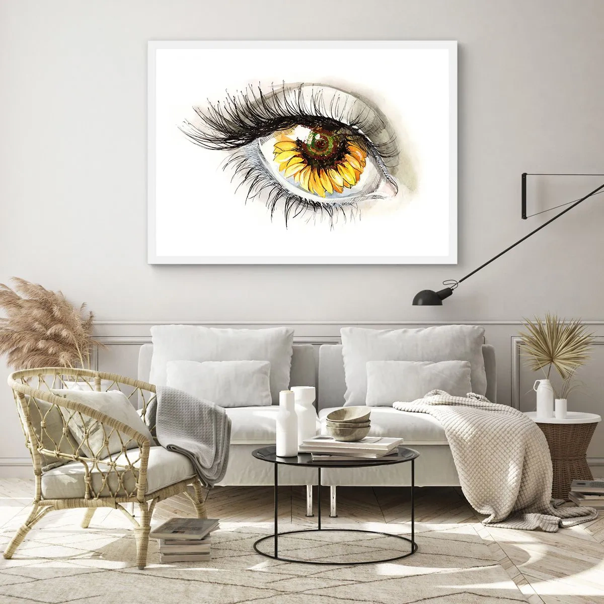 Poster in white frmae - Look Hot As a Summer - 50x40 cm