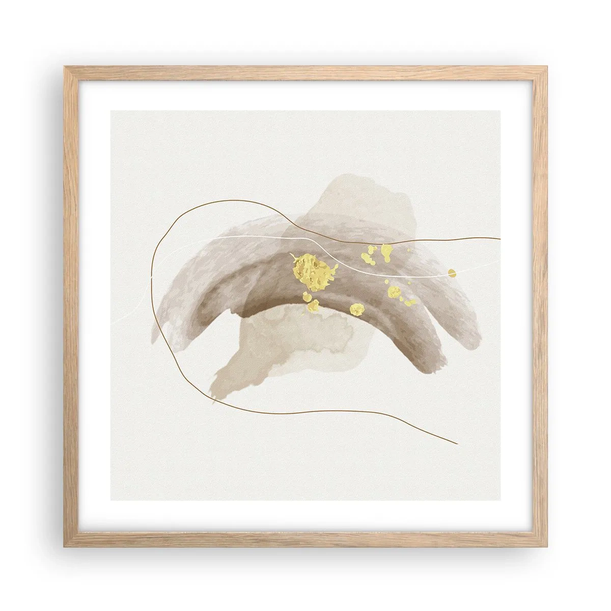 Poster in light oak frame - Encountered in Space - 50x50 cm