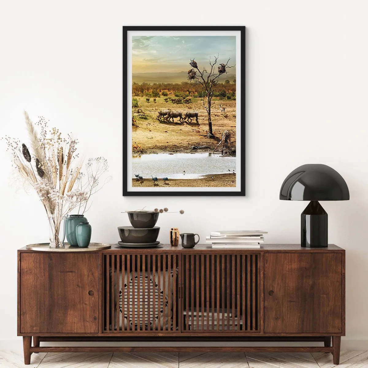 Poster in black frame - There Is a River that Flows from Eden - 30x40 cm