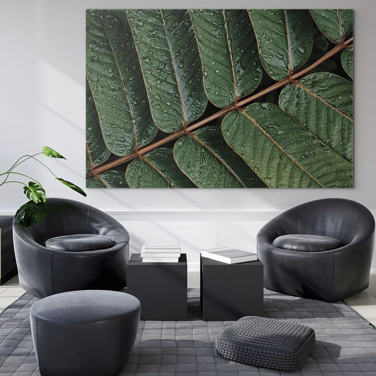 Glass picture - In Green Rhythm - 100x70 cm