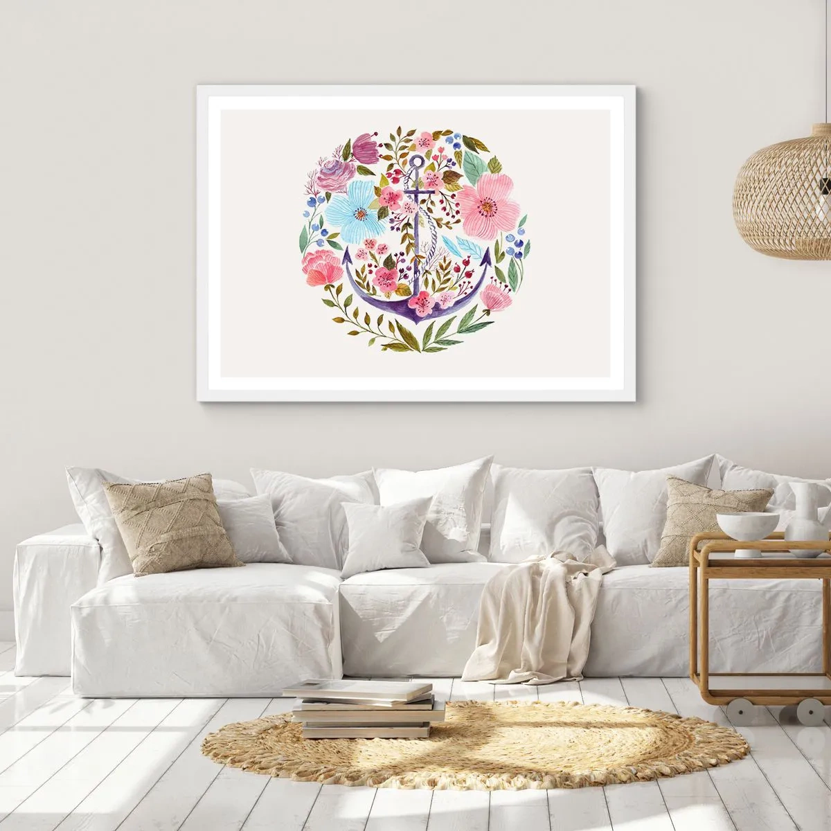 Poster in white frmae - Good Dream of a Sailor - 100x70 cm