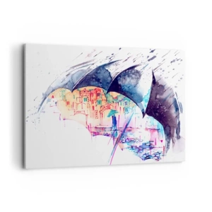 Canvas picture - Walk in the Rain - 120x80 cm