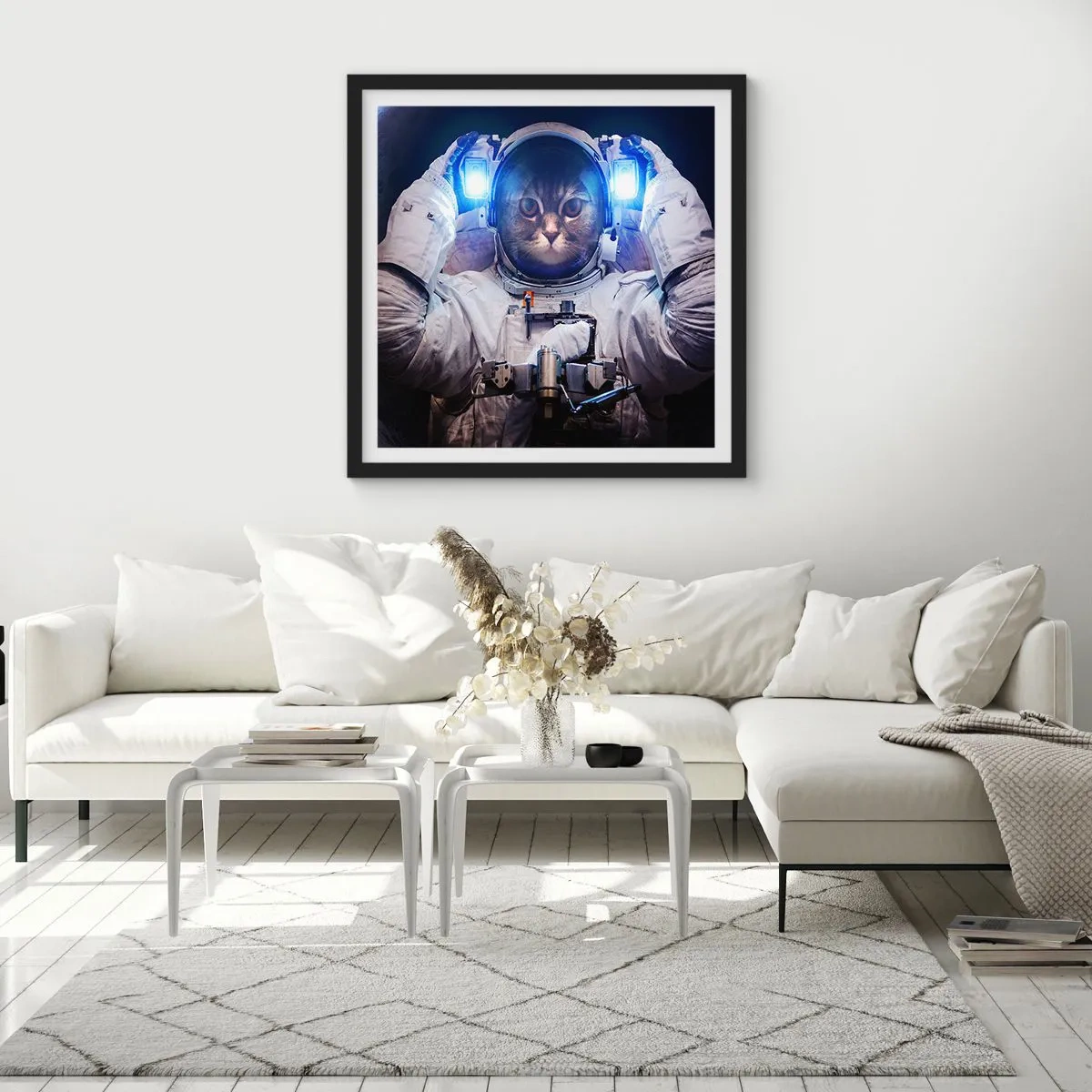 Poster in black frame - Houston, You've Got a Problem - 30x30 cm