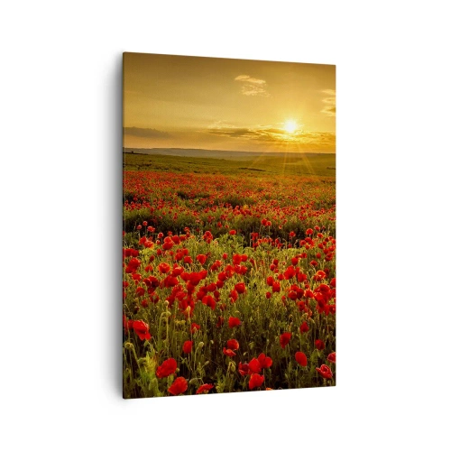 Canvas picture - In the Meadow, among Flood of Flowers - 70x100 cm