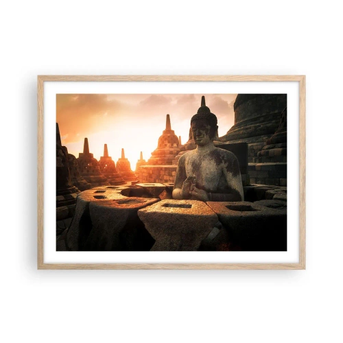 Poster in light oak frame - Weather of Great Wisdom - 70x50 cm