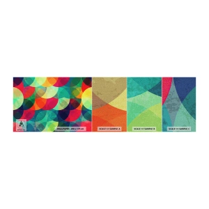 Photo Wallpaper Sample Premium Canvas - Into the Rainbow - Abstraction, Piece, Colorful Circles - 100x30 cm