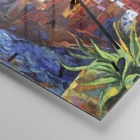 Clock face with lines