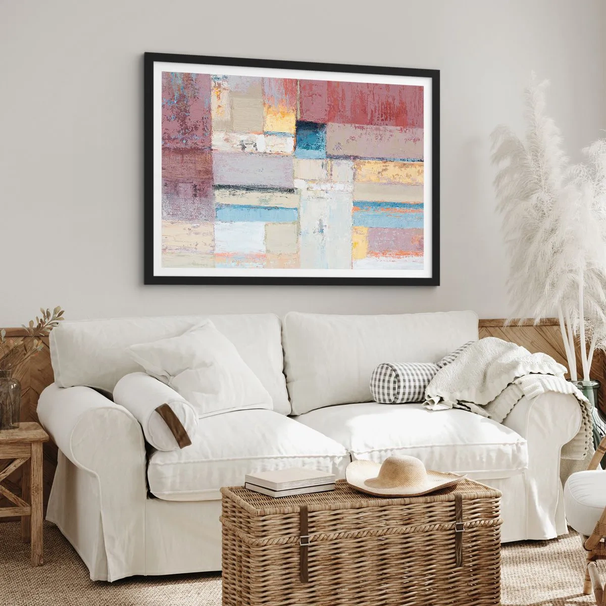 Poster in black frame - Calm of Geometry - 50x40 cm