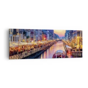 Canvas picture - Evening of Light and Fun - 140x50 cm