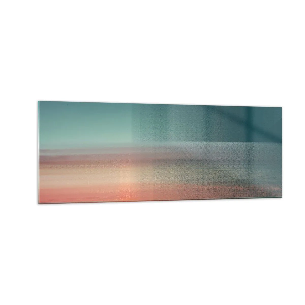 Glass picture - Abstract: Light Waves - 140x50 cm