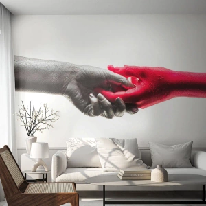 Photo Wallpaper Premium Canvas - Together, although Different - Human Hands, Hand, Abstraction - 500x350 cm