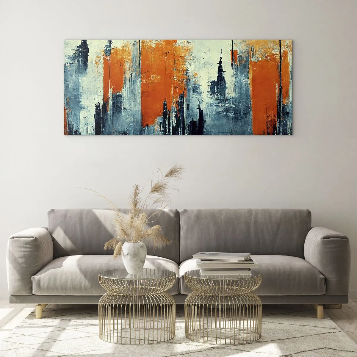 Glass picture - Modern Landscape - 90x30 cm