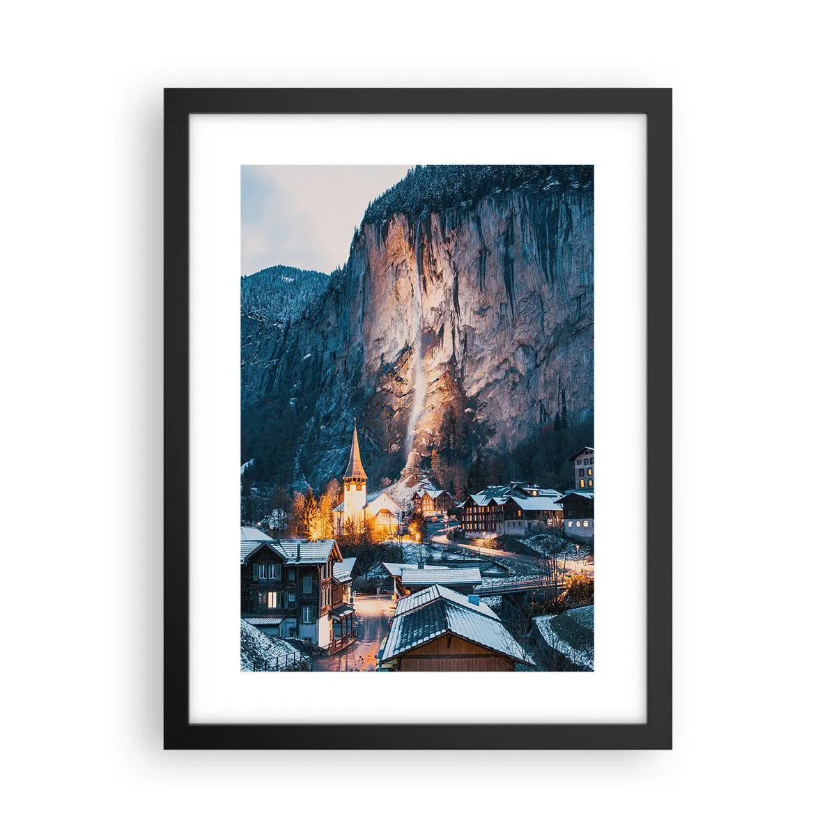 Poster in black frame - Sparkling Winter Spirit - 30x40 cm