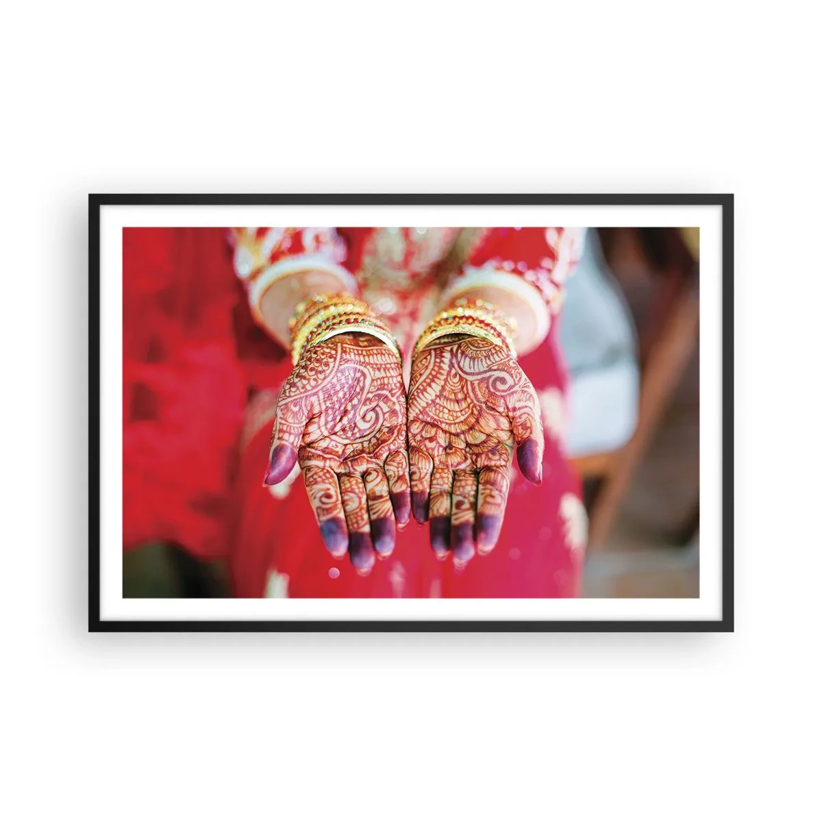 Poster in black frame - Readt to Catch Happiness - 91x61 cm
