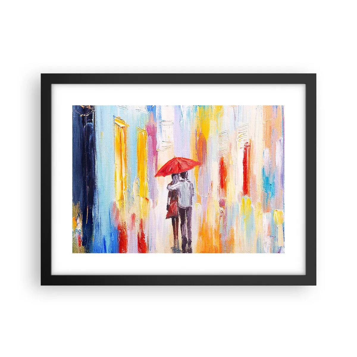 Poster in black frame - Let It rain - 40x30 cm