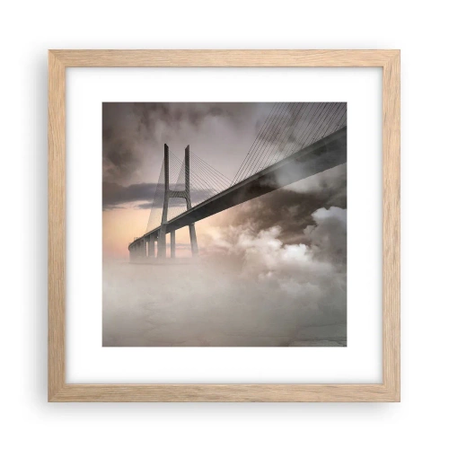 Poster in light oak frame - By the River that Doesn't Exist - 30x30 cm