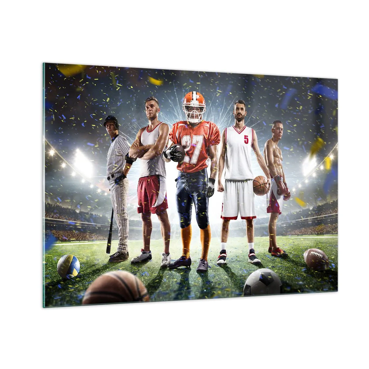 Glass picture - Gladiators of the Pitch - 100x70 cm