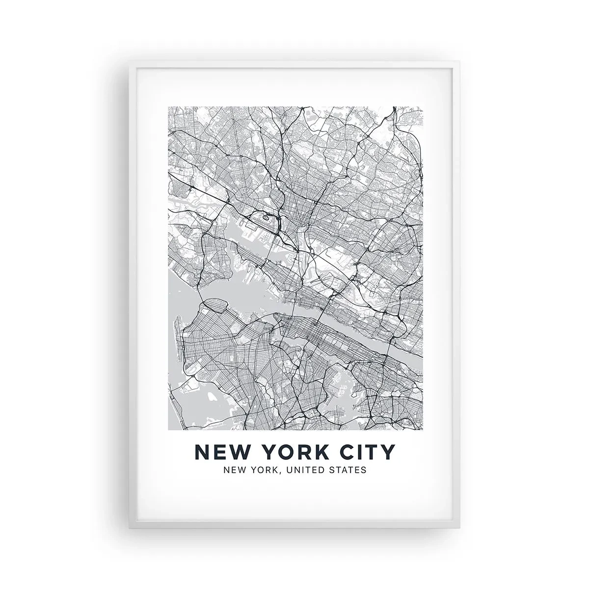 Poster in white frmae - Anatomy of Metropolis - 70x100 cm