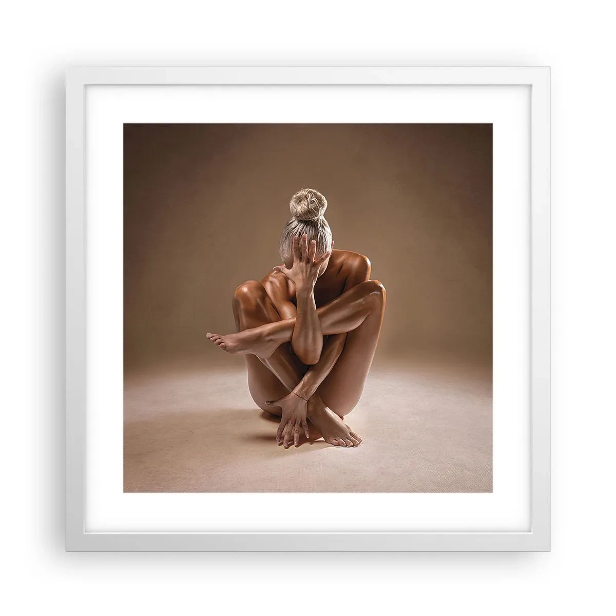 Poster in white frmae - Unity of Body and Spirit - 40x40 cm