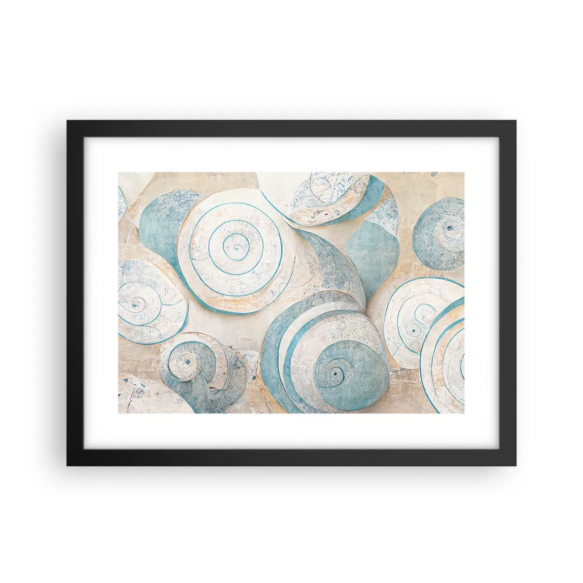 Poster in black frame - What Does a Shell Hide? - 40x30 cm