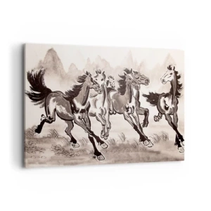 Canvas picture - In Happy Galloping - 120x80 cm
