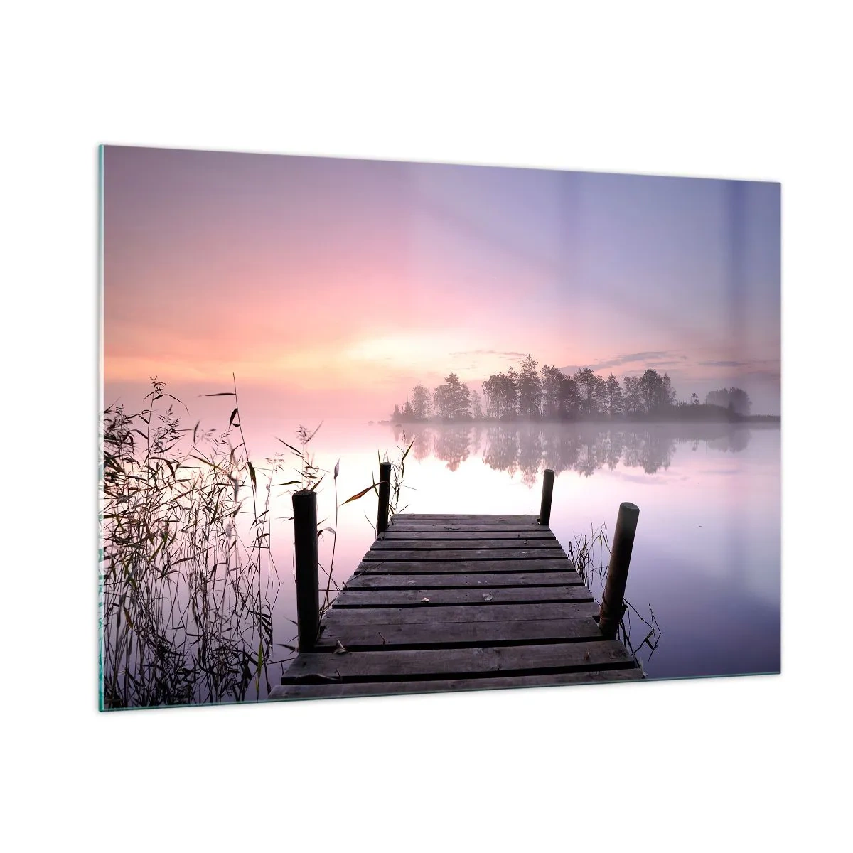 Glass picture - Out from a Lilac Fog… - 100x70 cm