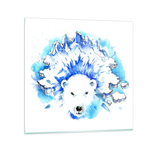 Glass picture - King of Arctica in Icy Crown - 60x60 cm
