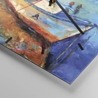 Clock face with lines