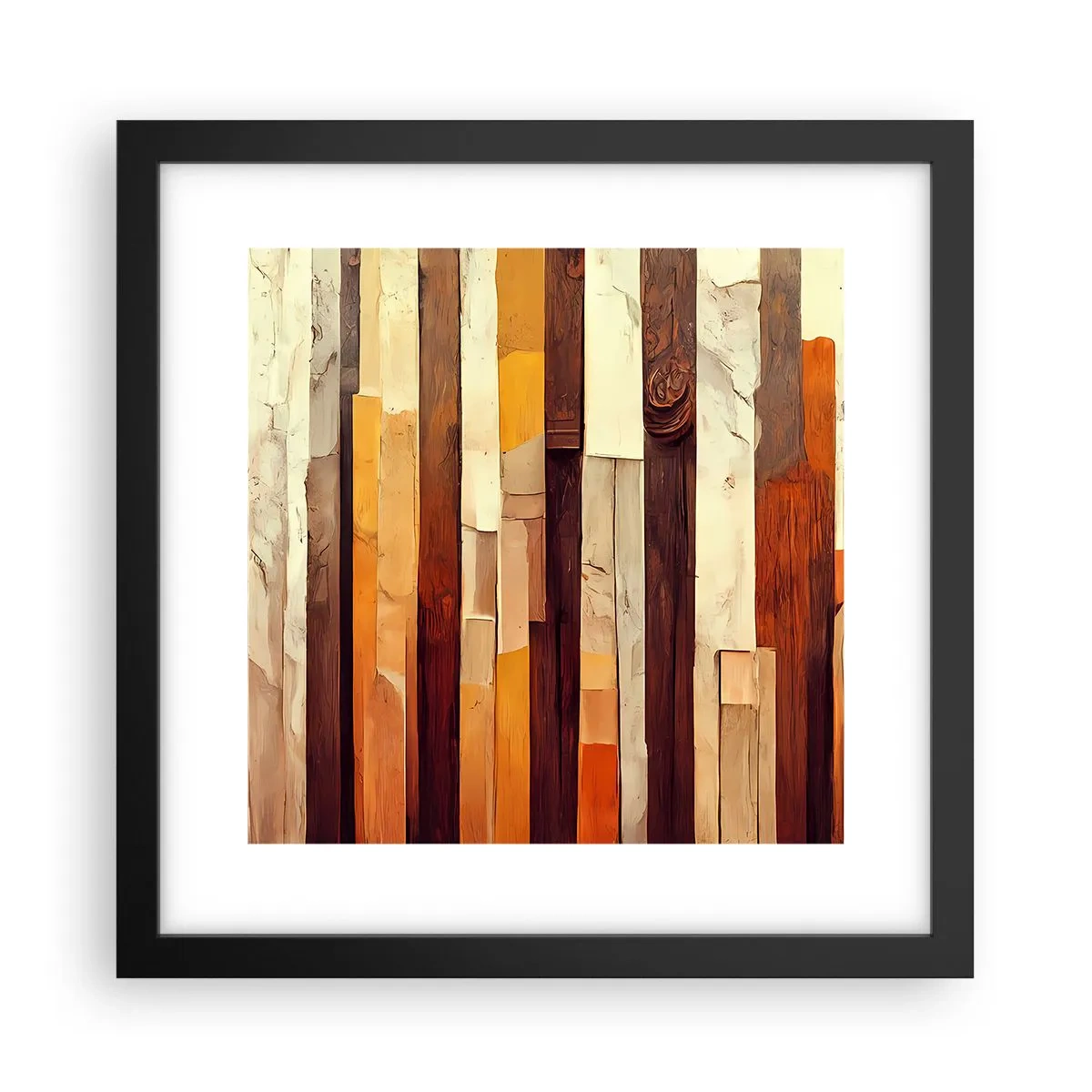 Poster in black frame - Anthem of Forest Birds - 30x30 cm