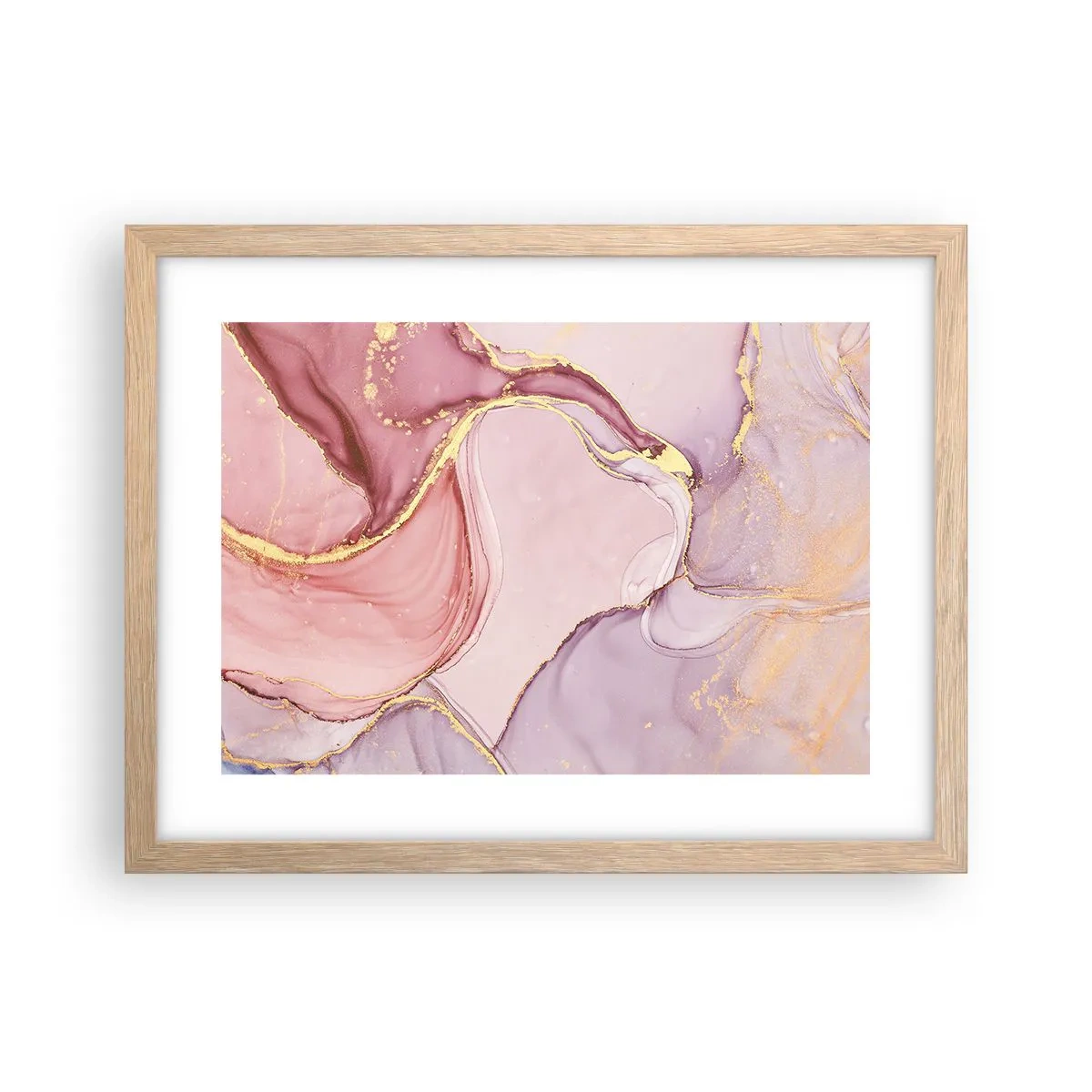 Poster in light oak frame - Caress of Colours - 40x30 cm