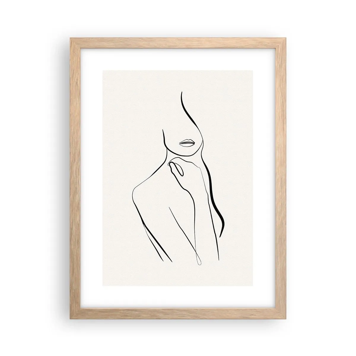 Poster in light oak frame - Wave of Melancholy - 30x40 cm