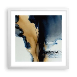 Poster in white frmae - Behind the Curtain - 40x40 cm