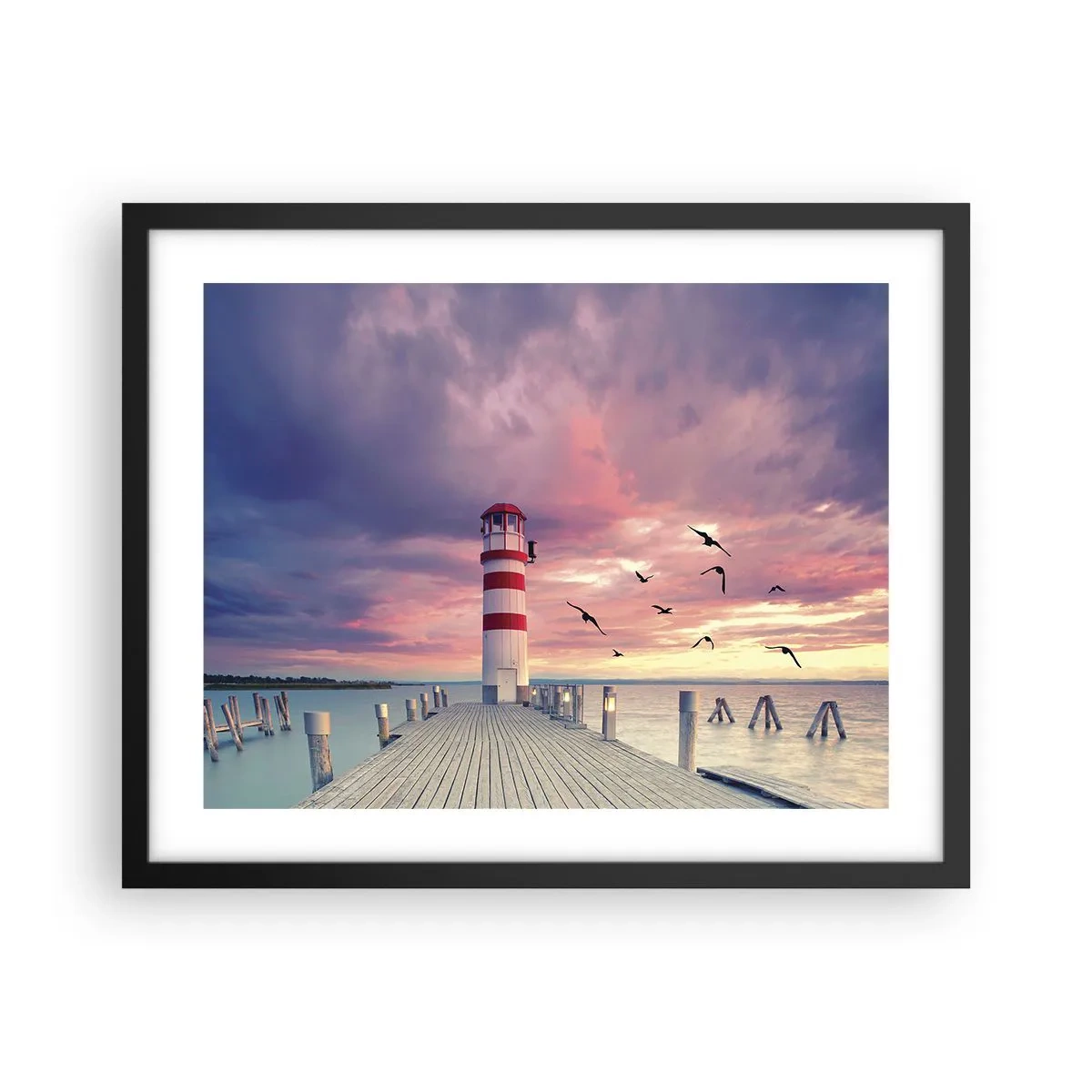 Poster in black frame - Time for Port - 50x40 cm
