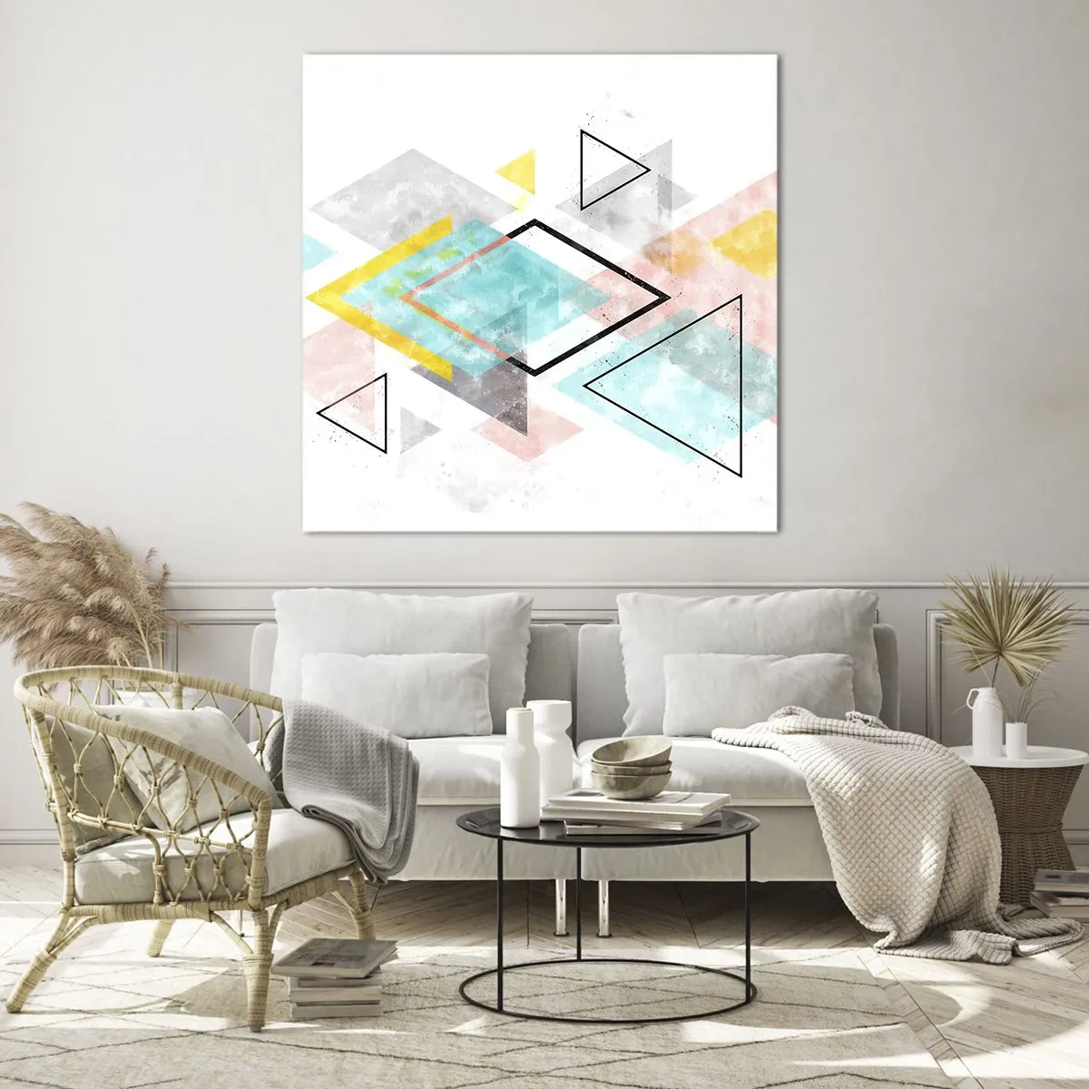 Glass picture - Geometric Play - 70x70 cm