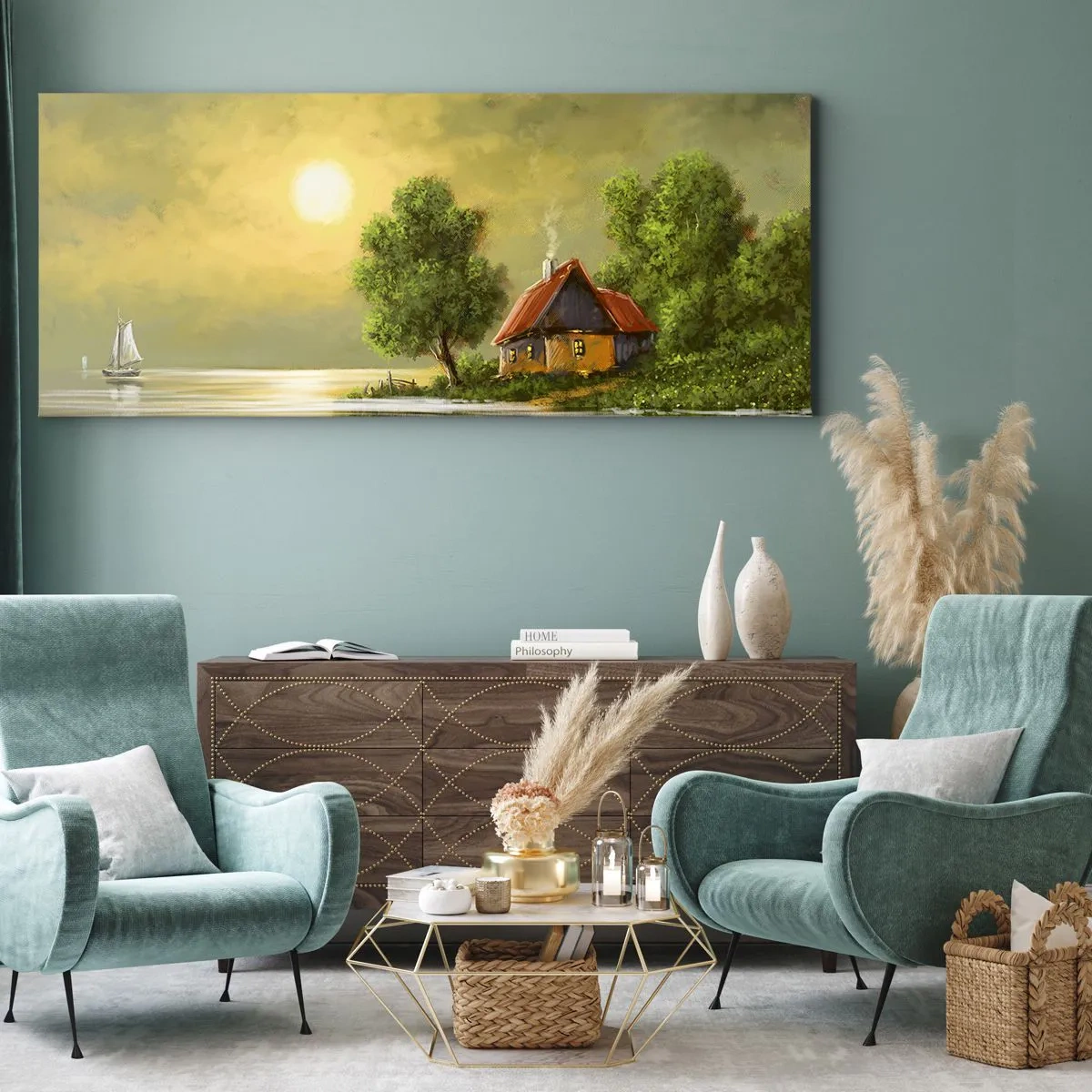 Canvas picture - Pretty As a Picture - 140x50 cm